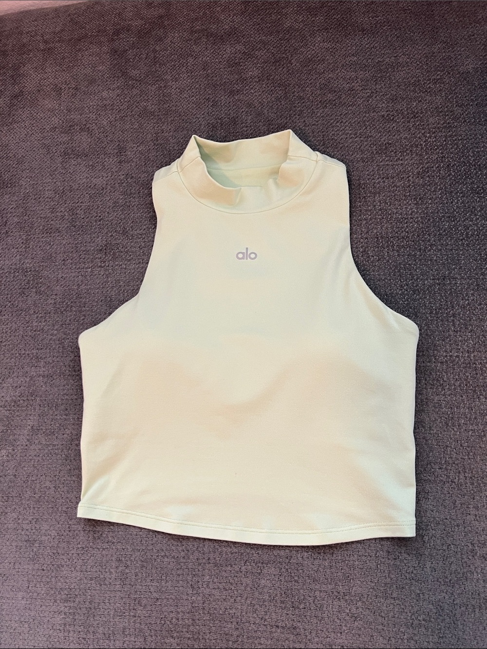 ALO Yoga Pale green Mock Neck Tank Top